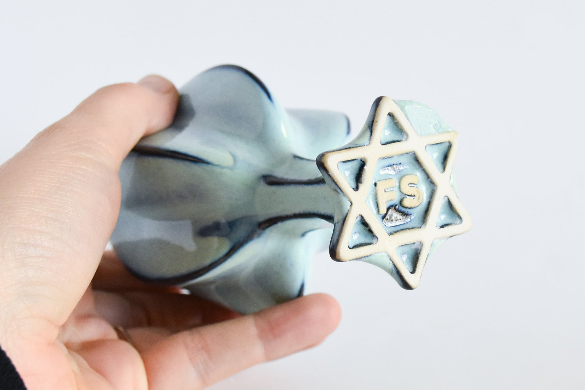 Handmade ceramic titled '' – modern Judaica by Feldi Studios