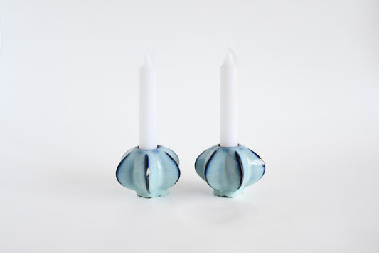 SECOND | Shabbat Candle Pair - Baby Blue
