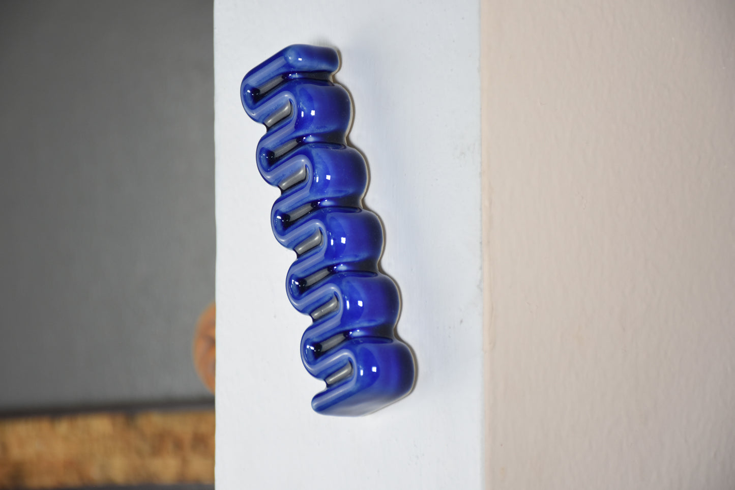 Ribbon Mezuzah - Jewcy Blue