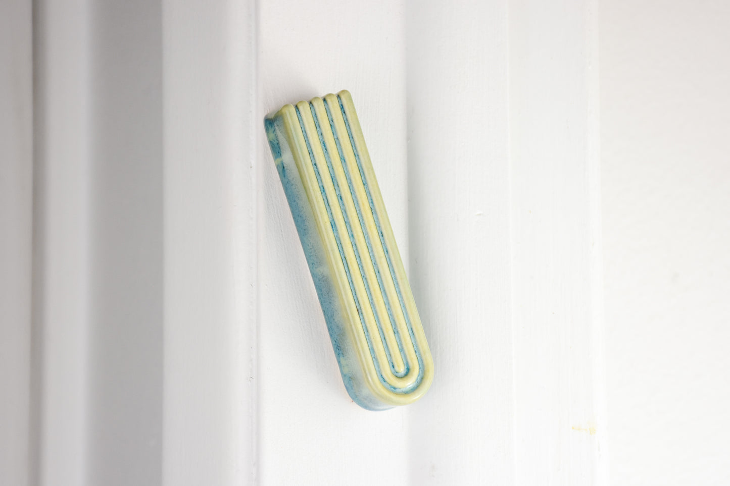 Arch Mezuzah - Blue and White