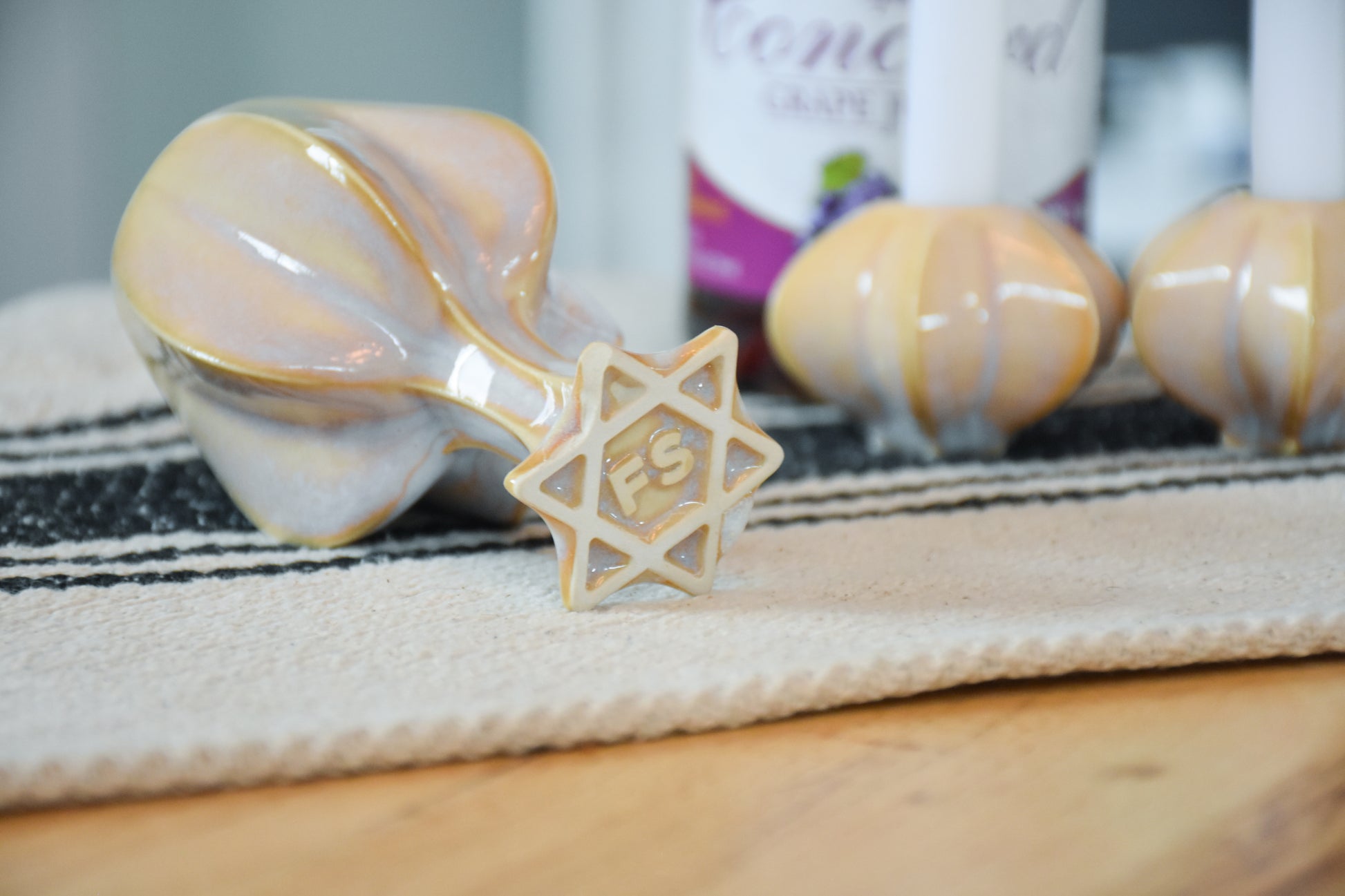 Handmade ceramic  titled '' – modern Judaica by Feldi Studios