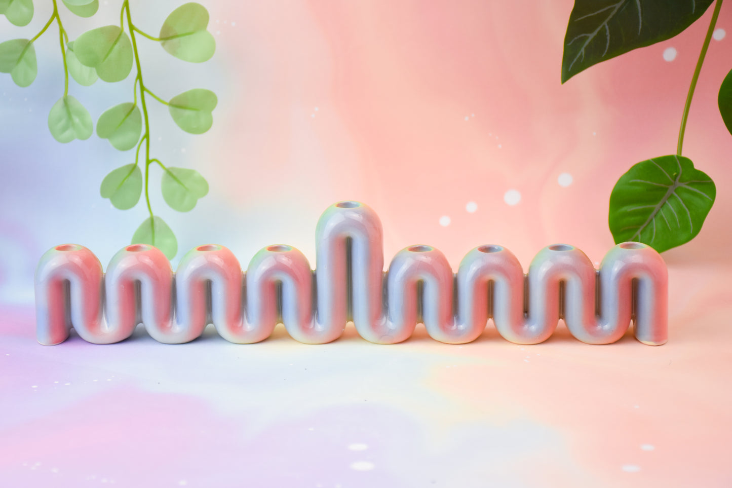 Hanukkah Menorah - Rainbow Sherbet