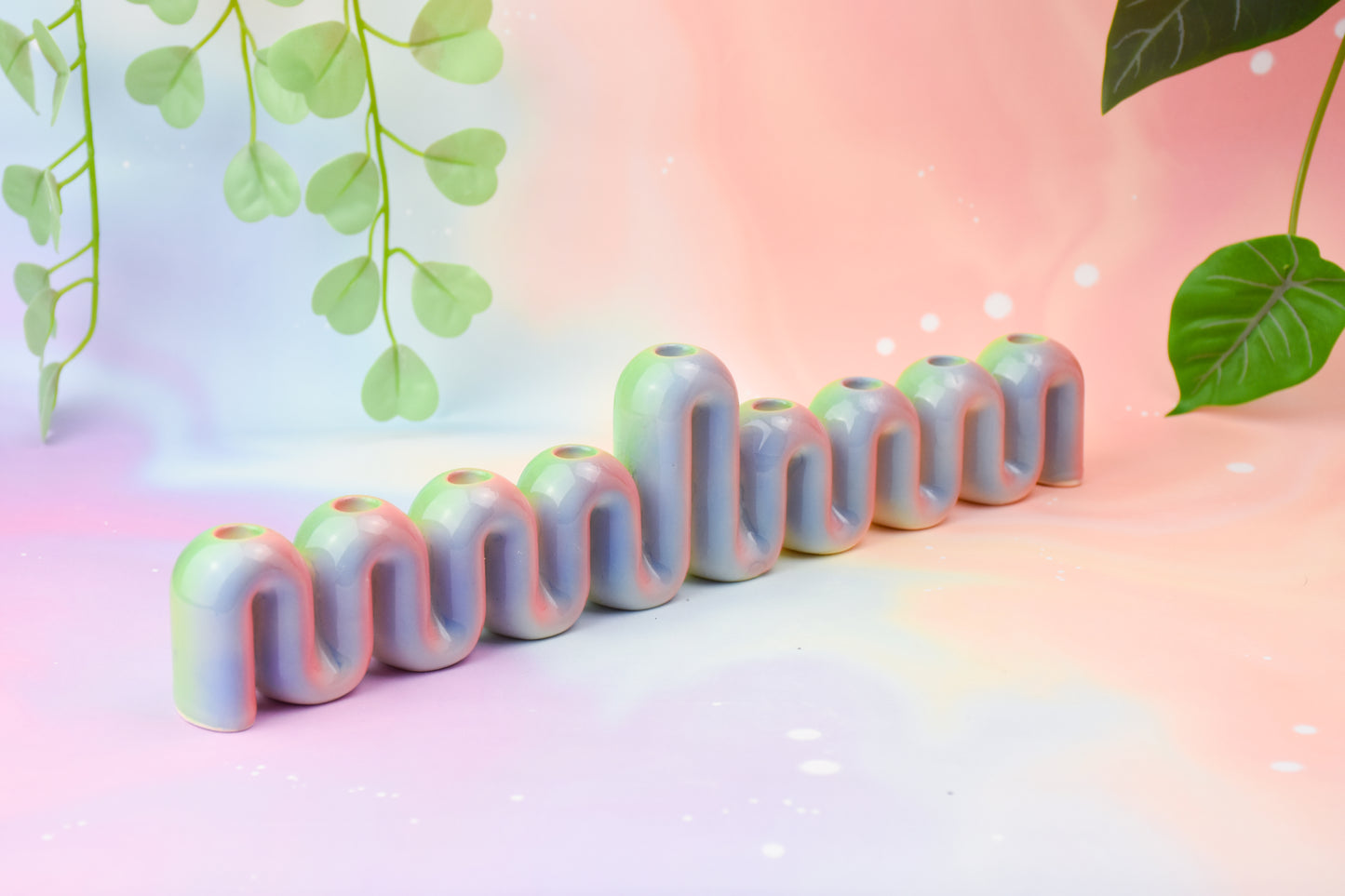 Hanukkah Menorah - Rainbow Sherbet