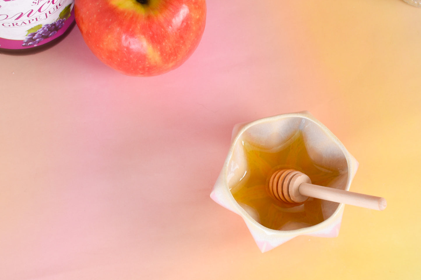 Pom Honey Pot - Gold and Pink