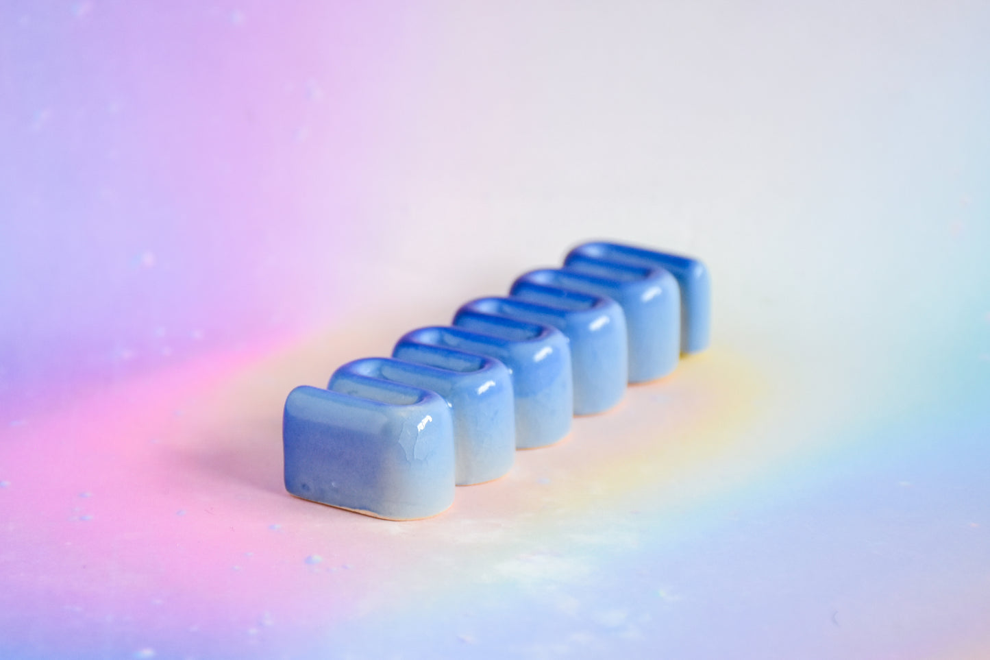 Worm Mezuzah - Blue Fade