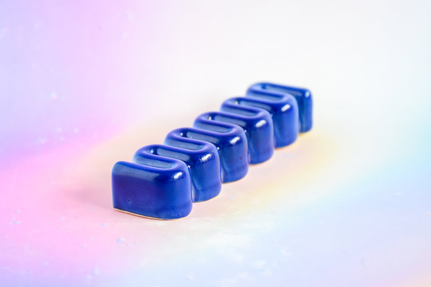 Worm Mezuzah - Blue Fade