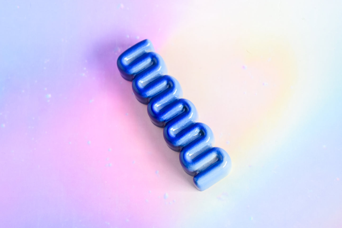 Worm Mezuzah - Blue Fade