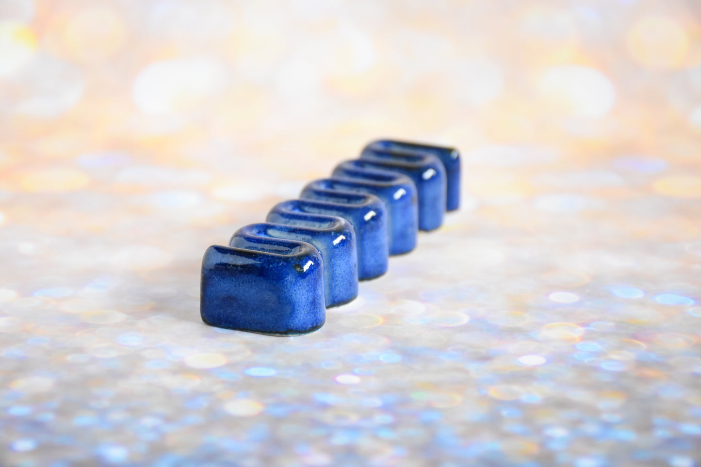 Worm Mezuzah - Blue