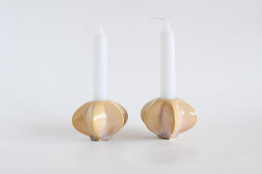 SECOND | Shabbat Candle Pair - Gold
