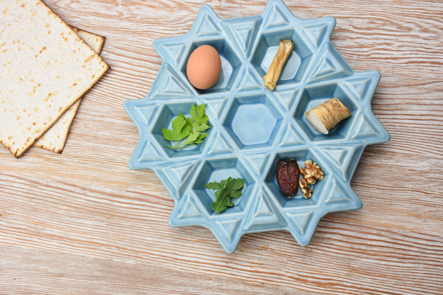 Passover Seder Plate - Aquamarine