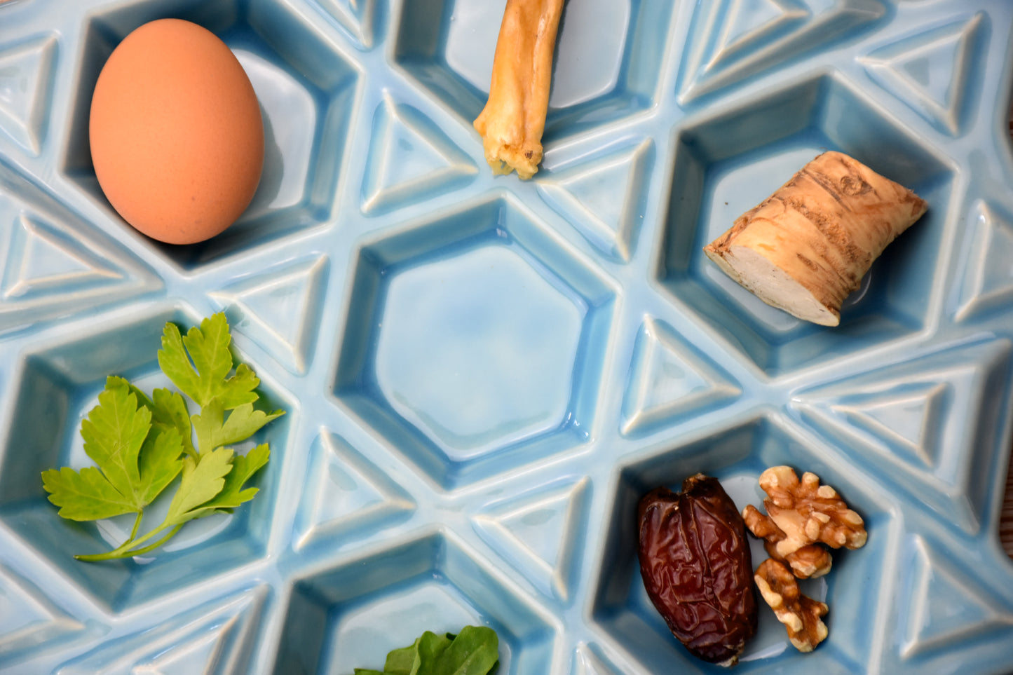 Passover Seder Plate - Aquamarine