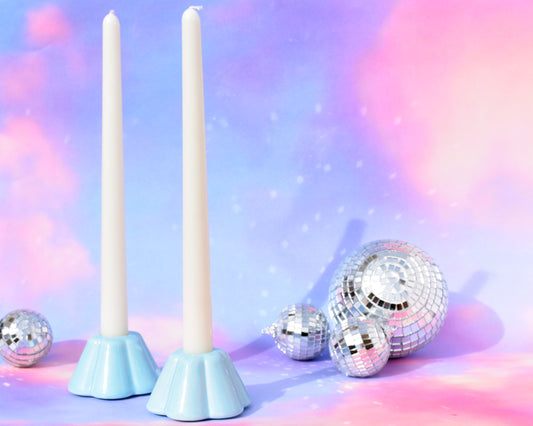 PRE ORDER - Flower Candle Holder, Blueberry Sherbet