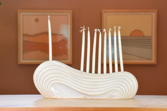 Wave Menorah, Cream