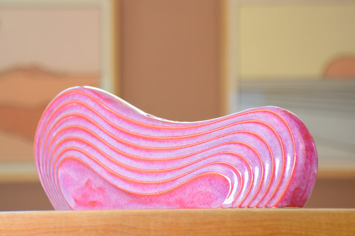 Wave Menorah, Hot Pink