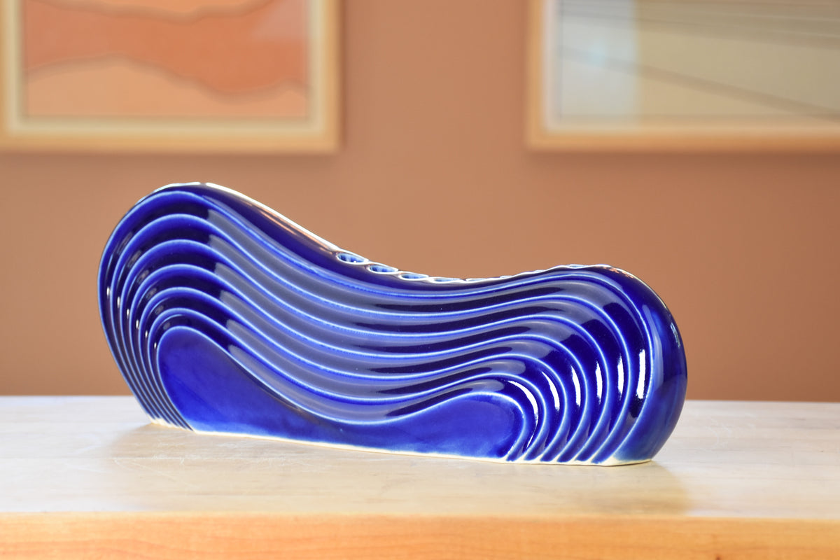 Wave Menorah, Jewcy Blue