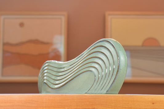 Wave Menorah, Washed Denim