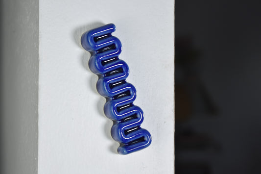 Ribbon Mezuzah - Jewcy Blue