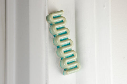 Ribbon Mezuzah - Sea Glass