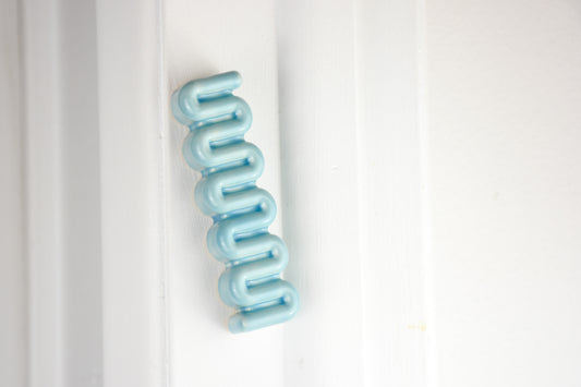 Ribbon Mezuzah - Aquamarine