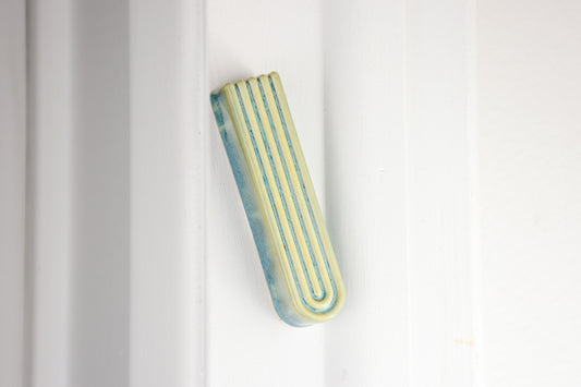 Arch Mezuzah - Blue and White