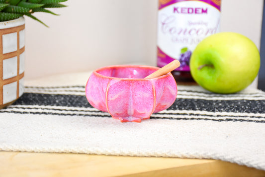 Rosh Hashanah Pom Honey Pot - Hot Pink
