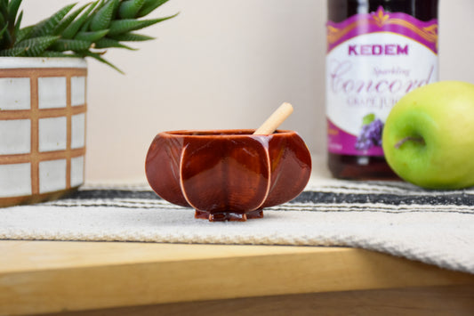 Rosh Hashanah Pom Honey Pot - Pomegranate