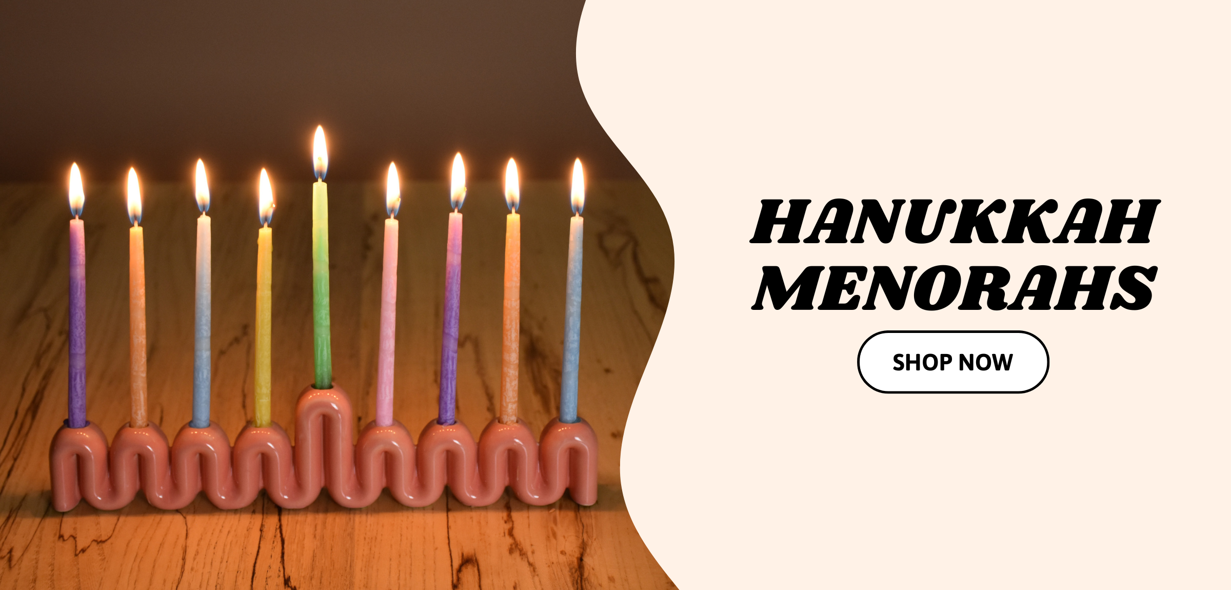 Hanukkah Menorah Banner 1