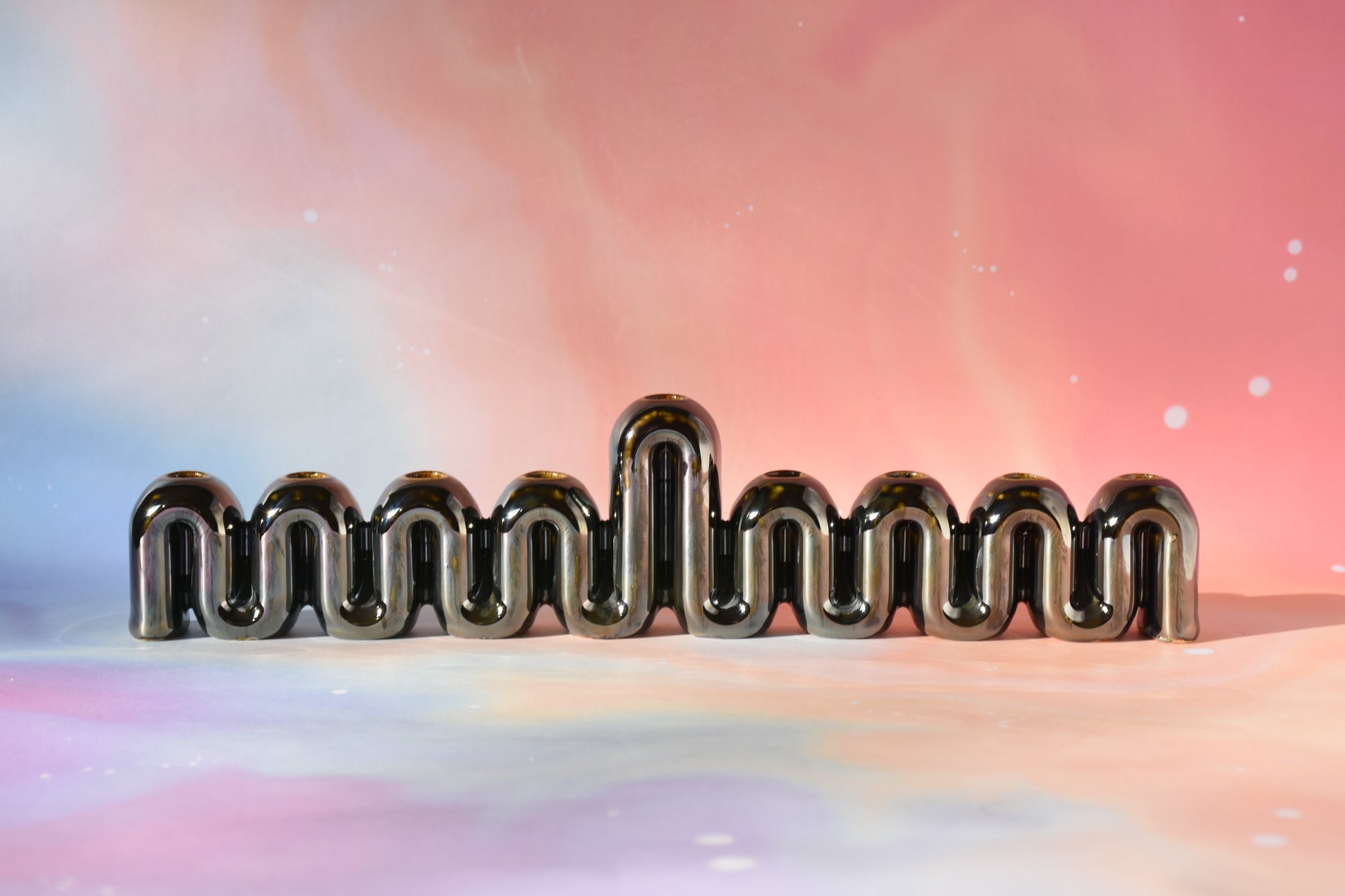 Hanukkah Menorah Chrome Front