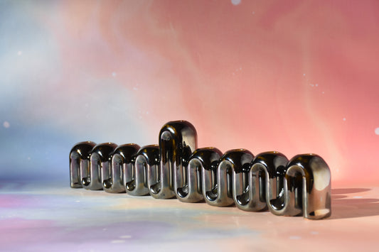 Hanukkah Menorah Chrome Side