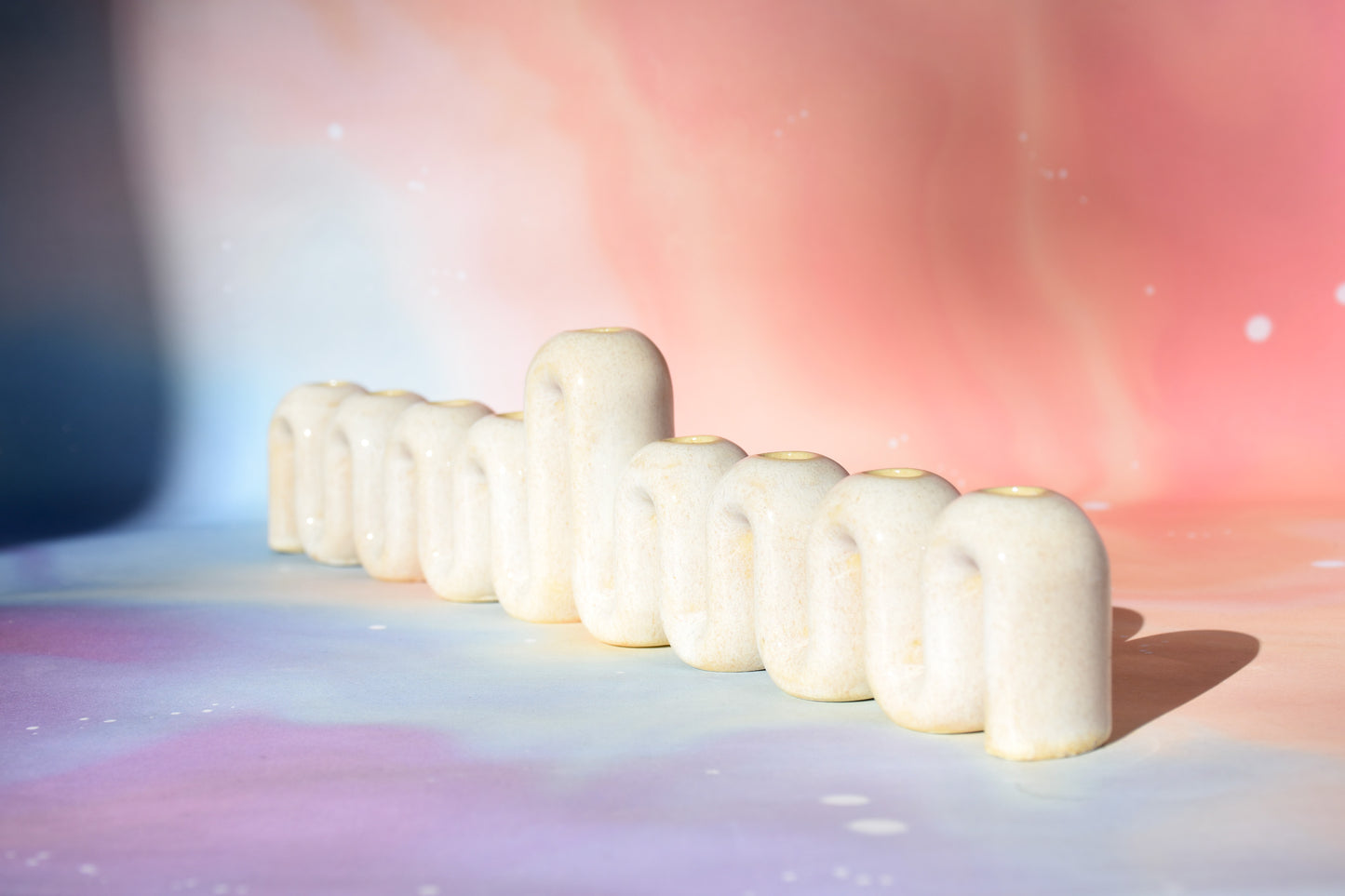 Hanukkah Menorah Cream Side