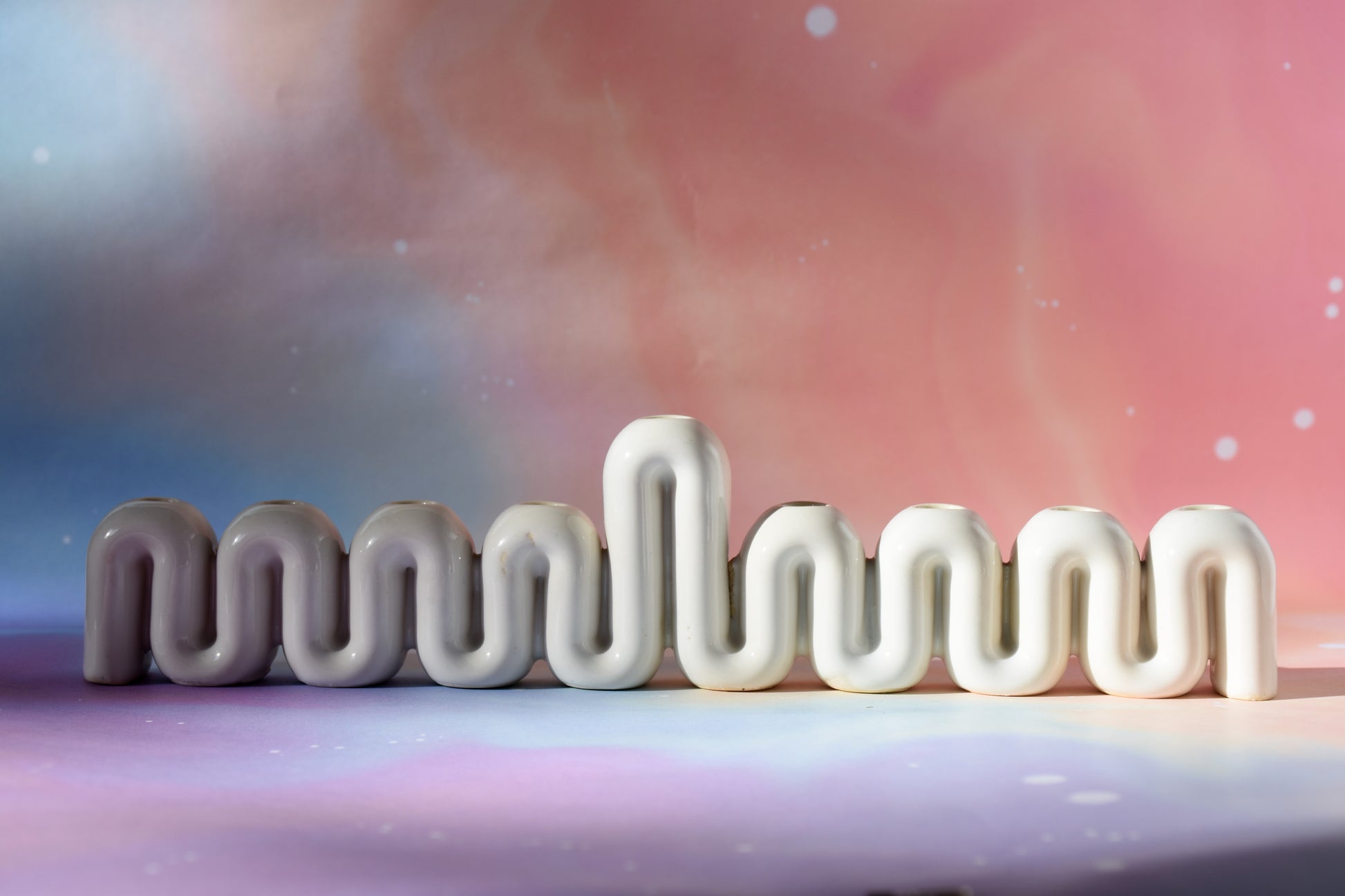 Hanukkah Menorah White Front