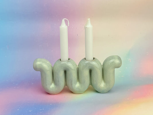 Shabbat Candle Holder - Jade