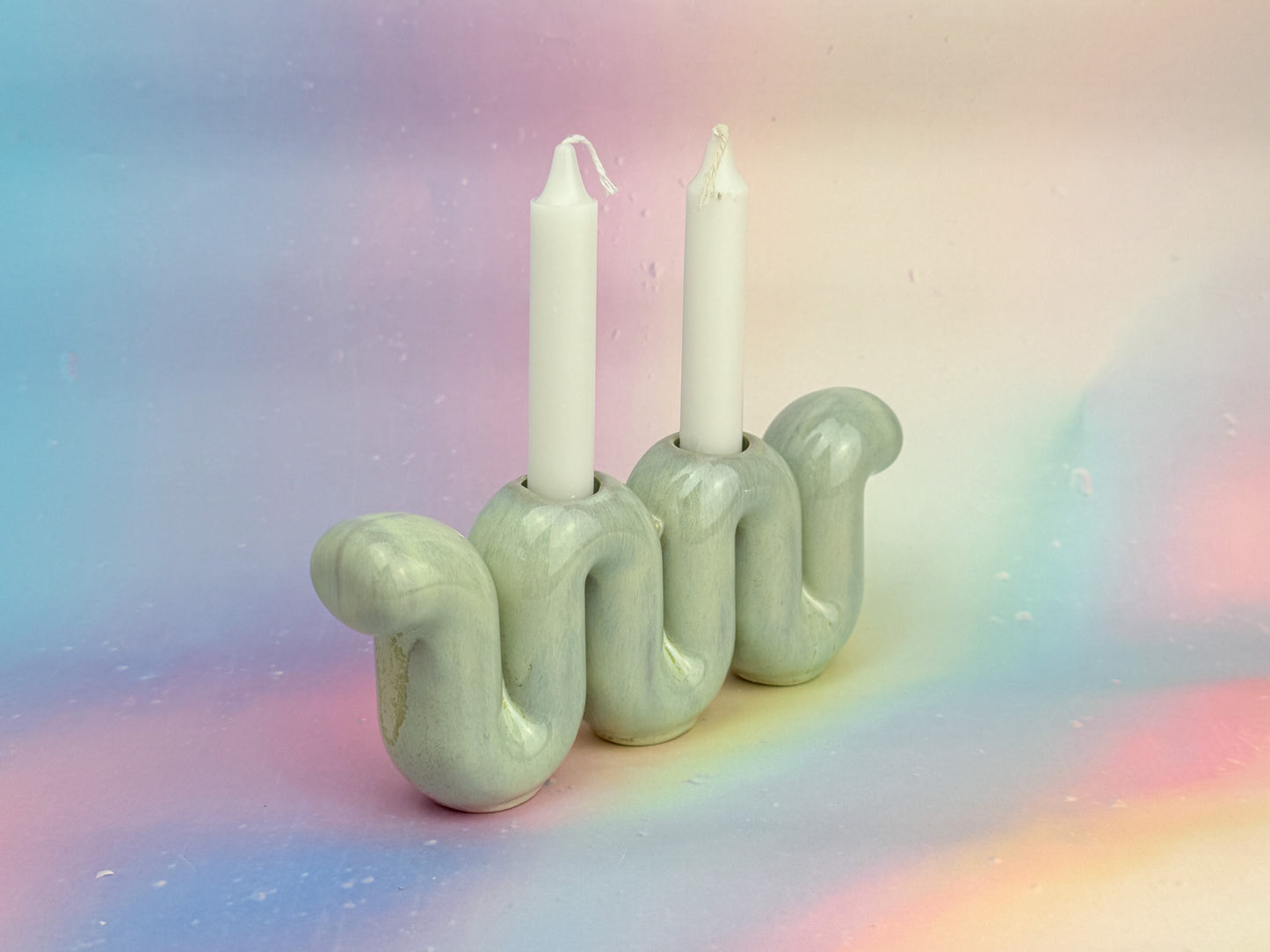 Shabbat Candle Holder - Jade