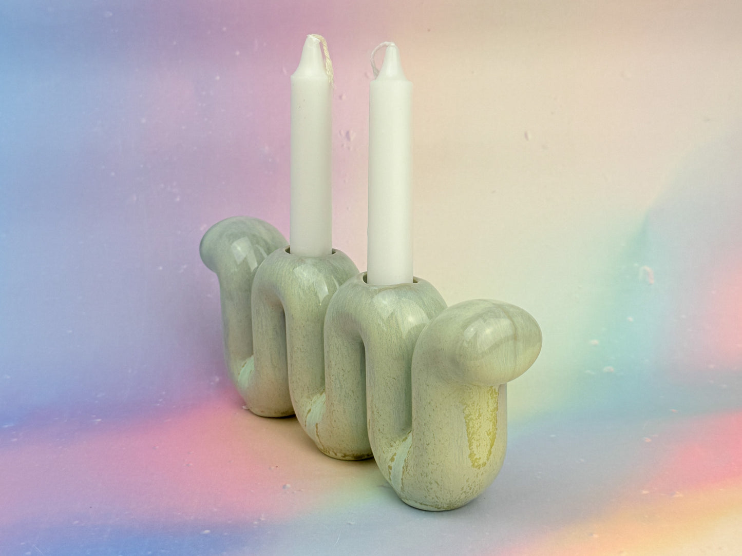 Shabbat Candle Holder - Jade