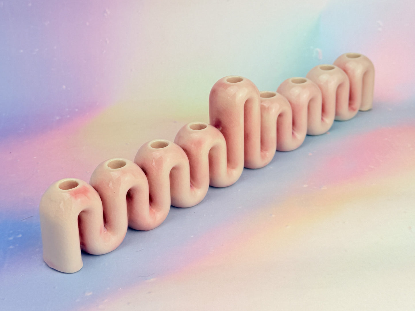 Hanukkah Menorah - Pink | SECOND