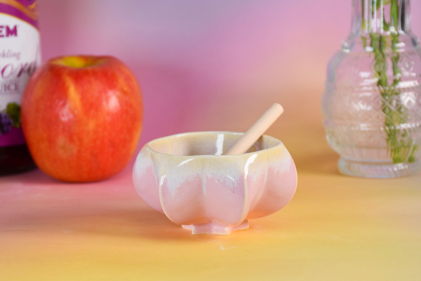 Pom Honey Pot - Gold and Pink