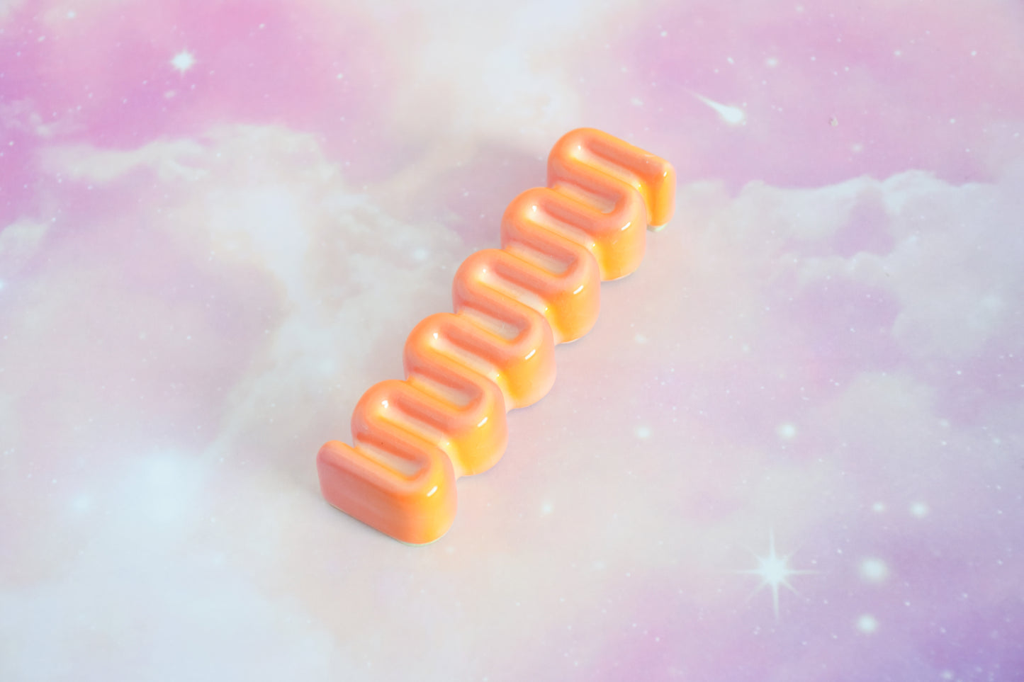 Ribbon Mezuzah - Flamingo Fade