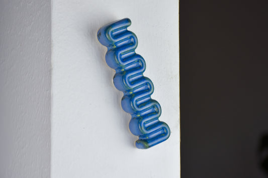 Ribbon Mezuzah - Periwinkle