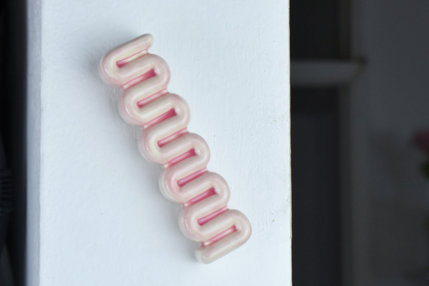 Ribbon Mezuzah - Washed Pink