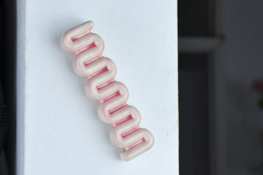 Ribbon Mezuzah - Washed Pink