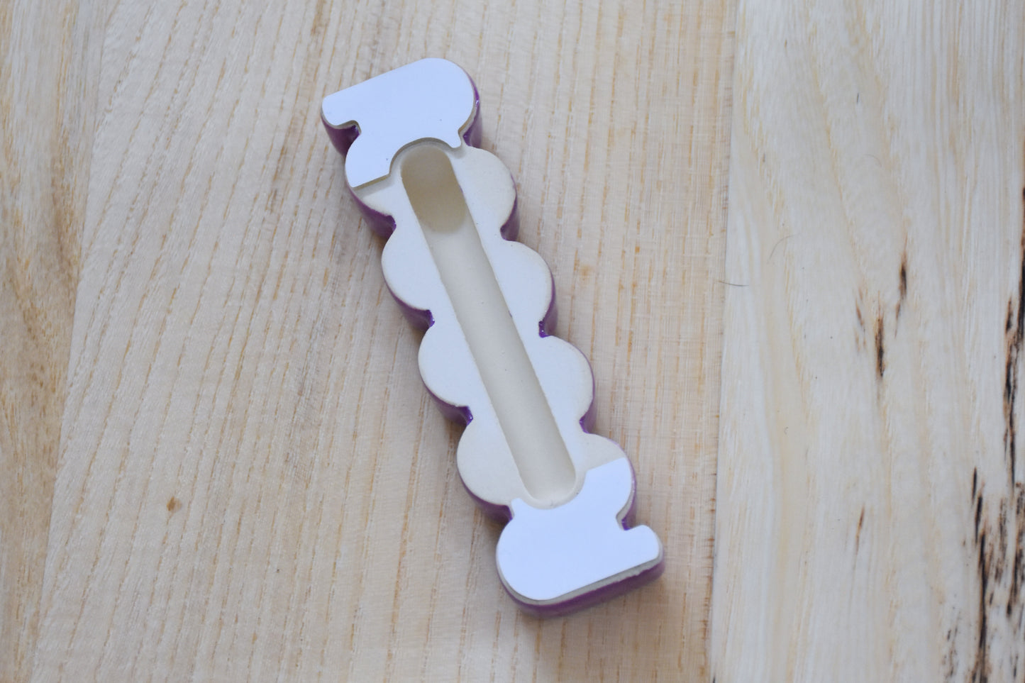 Ribbon Mezuzah - Purple