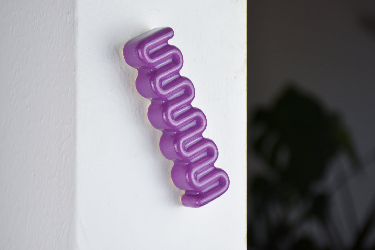 Ribbon Mezuzah - Purple