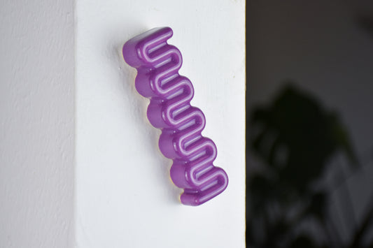 Ribbon Mezuzah - Purple