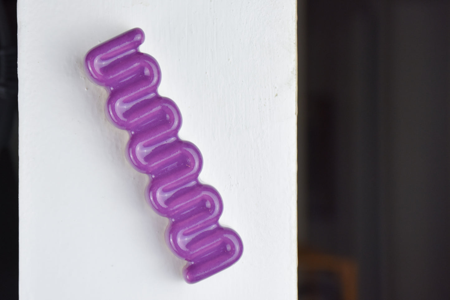 Ribbon Mezuzah - Purple