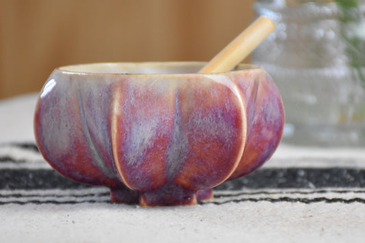 Rosh Hashanah Pom Honey Pot - Plum
