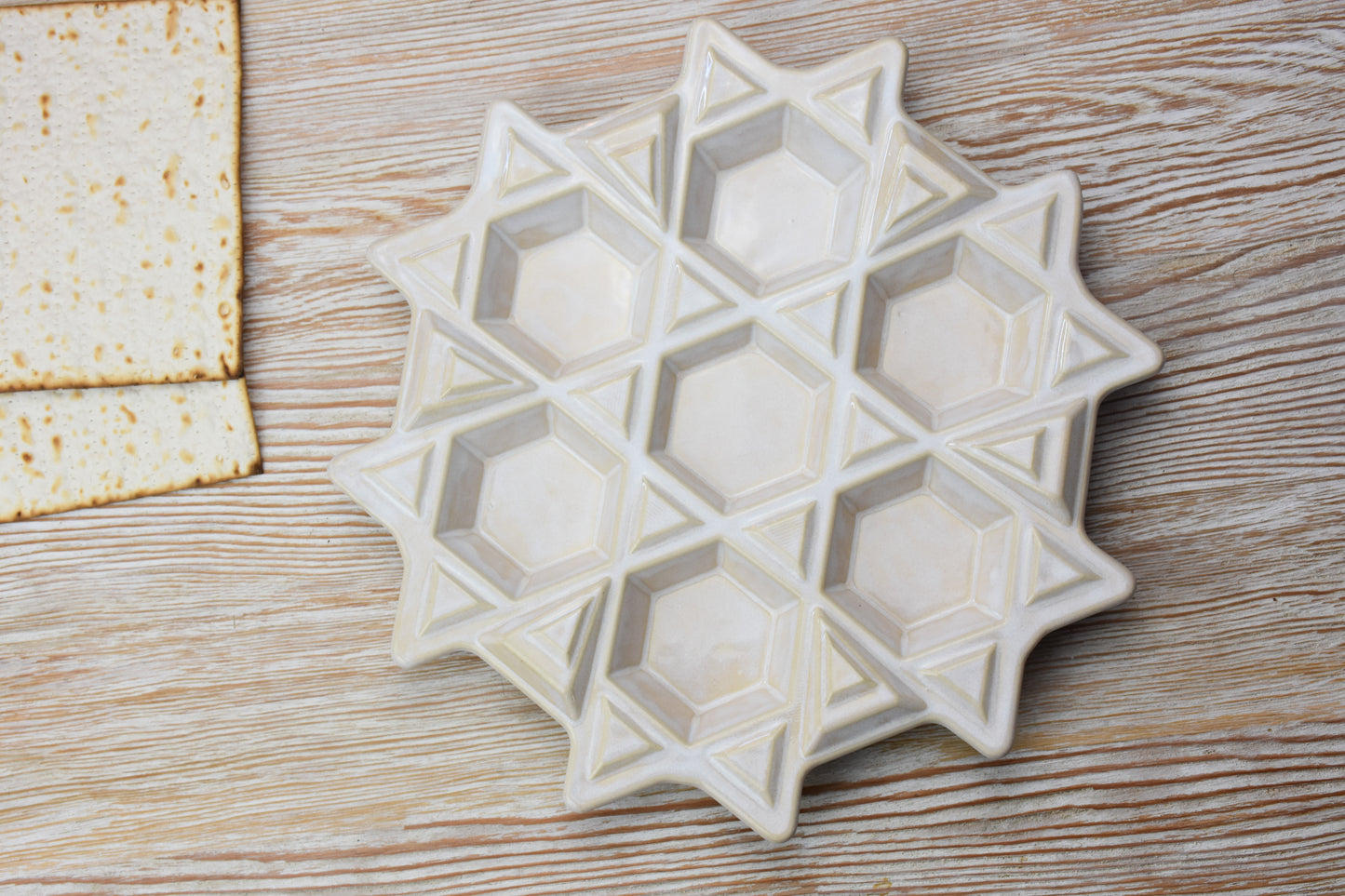 Passover Seder Plate - Cream