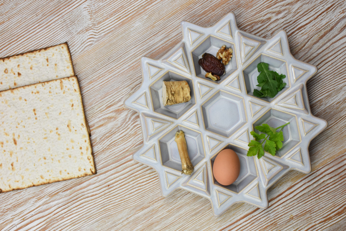Passover Seder Plate - Moonstone
