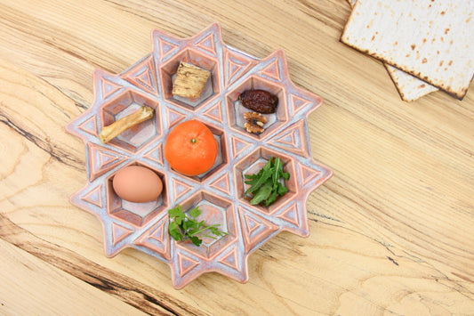 Seder Plate - Peaches and Cream