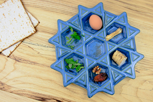 Seder Plate - Periwinkle