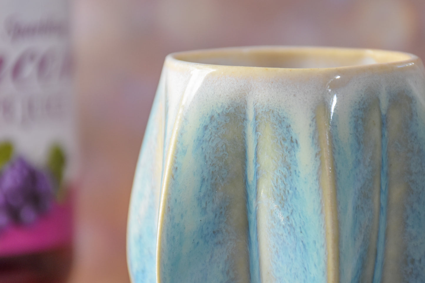 Pom Kiddush Cup - Blue and White